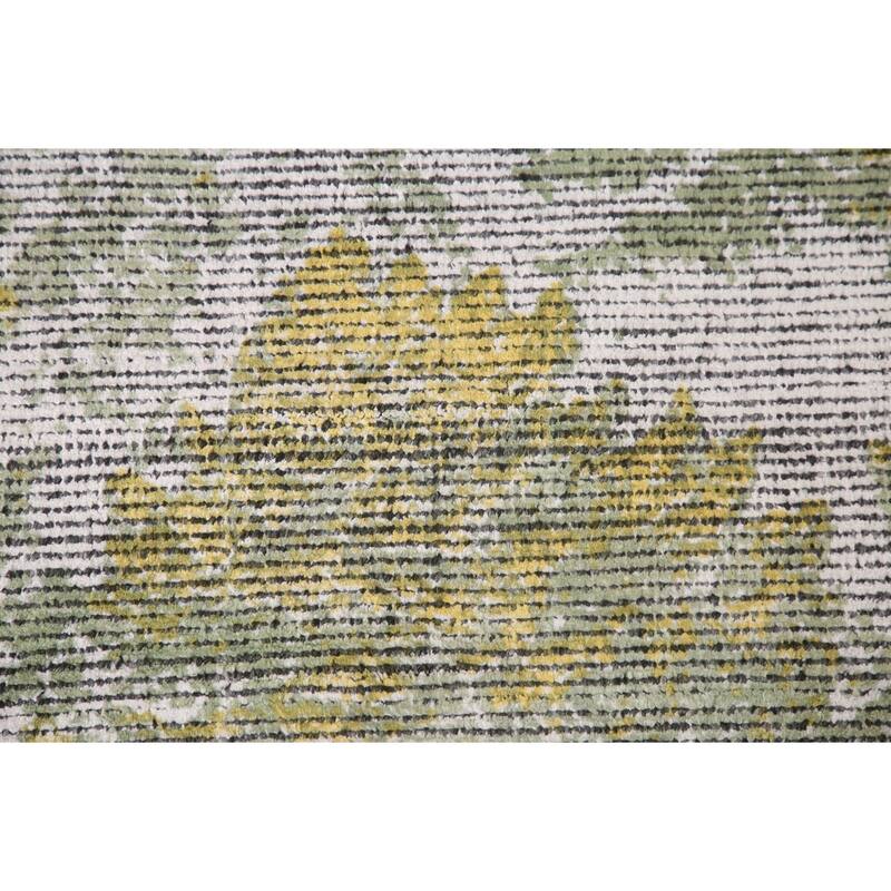 Modern Abstract Area Rug Handmade Wool Carpet - 6'4" x 9'8"