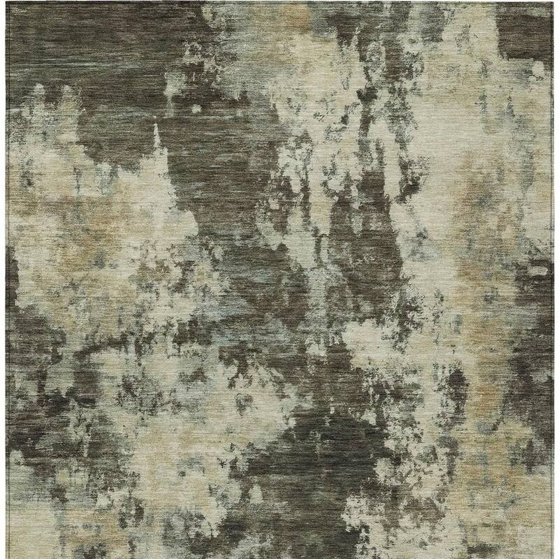 HomeRoots Abstract Transitional Rectangle Outdoor Rug