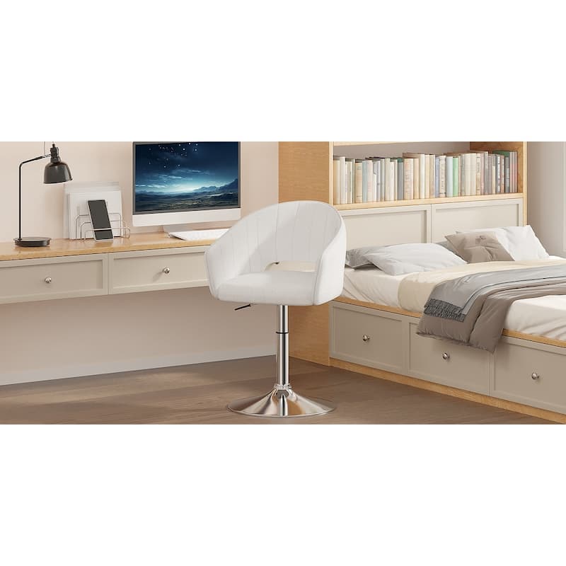 VECELO Bar Stool Chair Height Adjustable, Home Office Chair 360°Swivel Chair