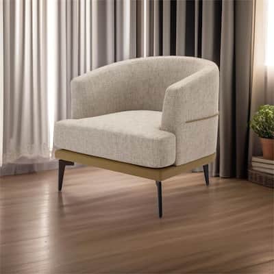 Modern Two-tone Barrel Fabric Chair