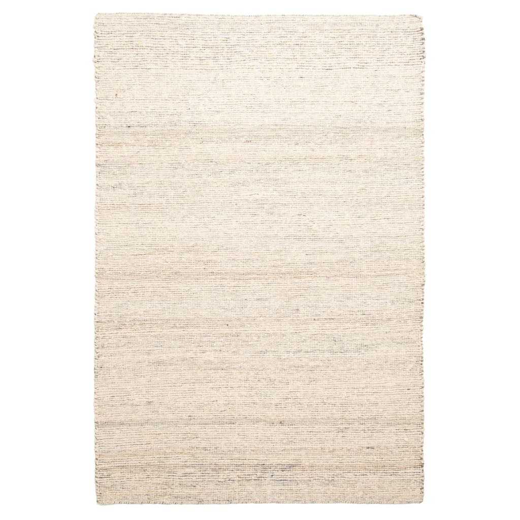 ECARPETGALLERY Braid weave Sienna Cream Wool Rug - 5'0 x 7'8