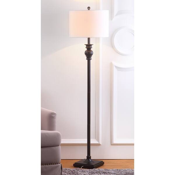 Safavieh Lighting 61 Inch Alphie Ebony Floor Lamp 15 X15 X61 Overstock 9527407