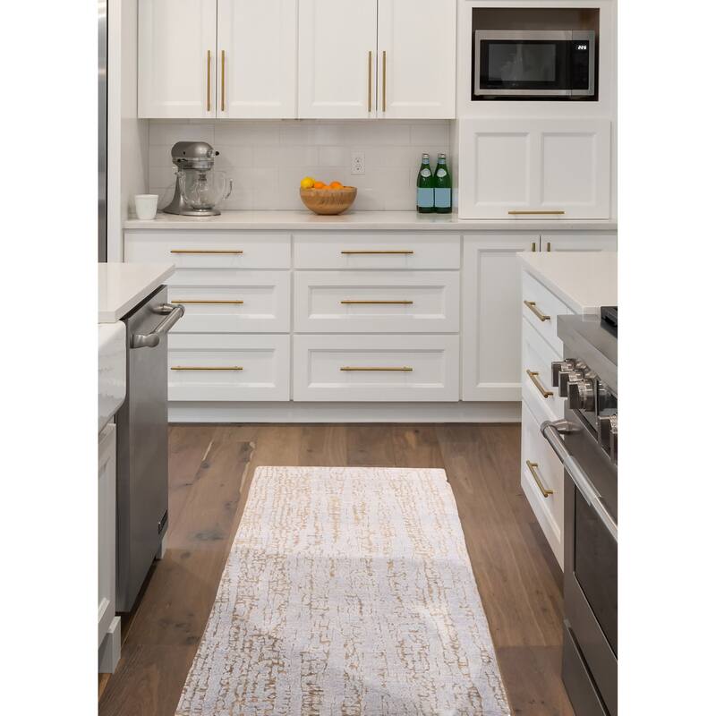 ECARPETGALLERY Hand-knotted Legacy Light Blue Silk, Wool Rug - 2'5 x 11'11