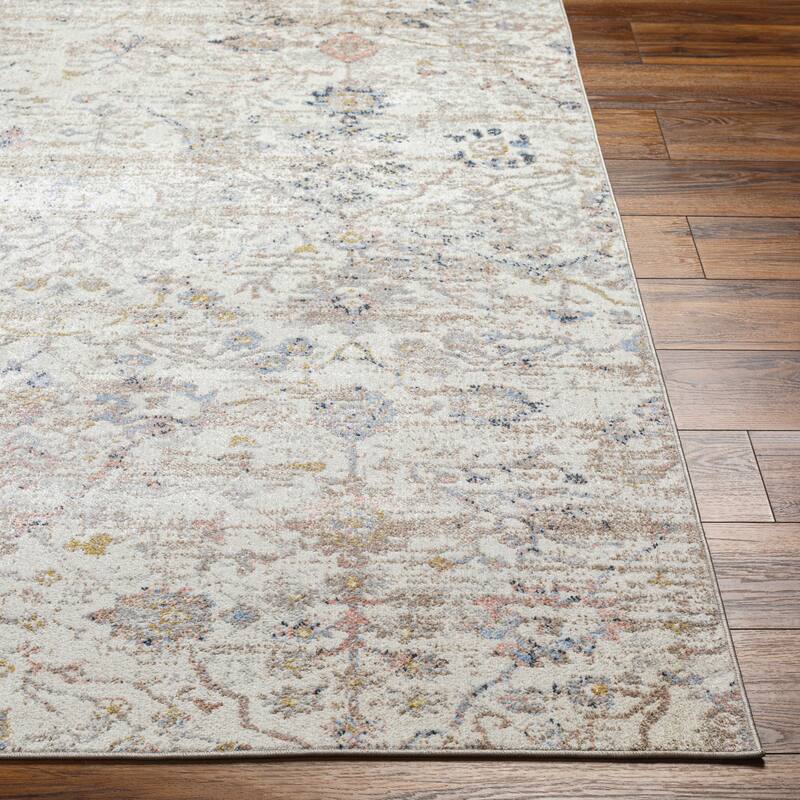 Livabliss Transitional Floral Machine Washable Area Rug