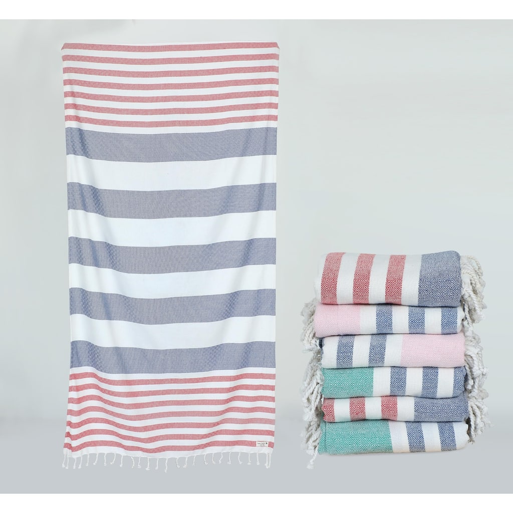 Beach Towels 6 Pack,100% Cotton Bulk Beach Towels Oversized, Pool Towels Sand Free Beach Towel, Fast Drying Beach Towel, 39"x71"