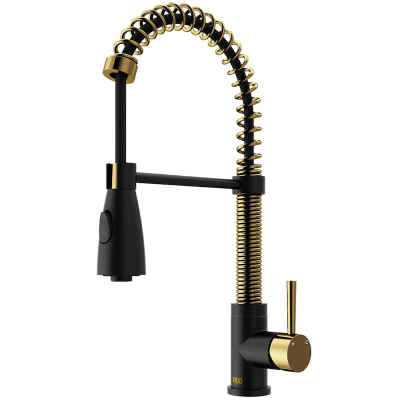 VIGO Brant 19" H Single Handle Pull-Down Sprayer Kitchen Faucet