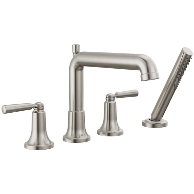Delta T4736 Saylor Deck Mounted Roman Tub Filler with Built-In