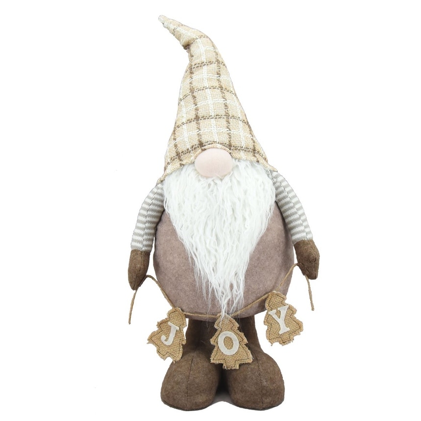 Gnome Holding A Joy Banner Figurine