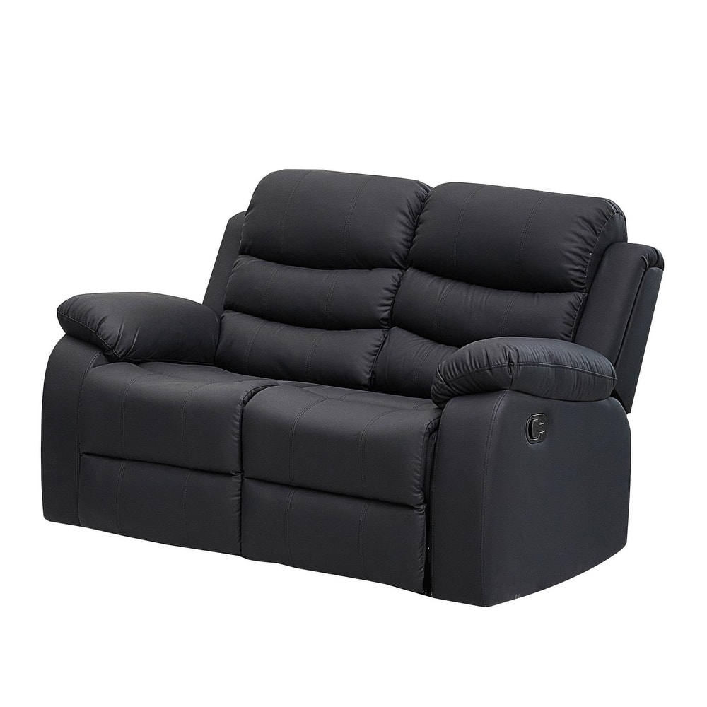 Selena Vinyl 3-Position Comfort Reclining Loveseat