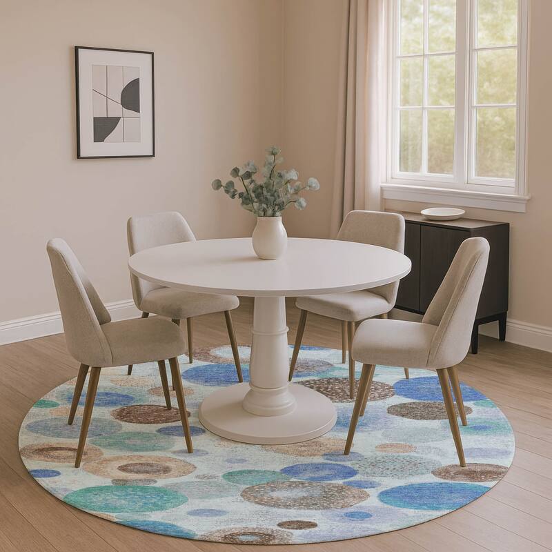 Premium Washable Super Soft Mayfield Rug - Teal - 8' x 8'