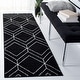 preview thumbnail 37 of 154, SAFAVIEH Adirondack Benilda Modern Geometric Rug 2'6" x 10' Runner - Black/Ivory
