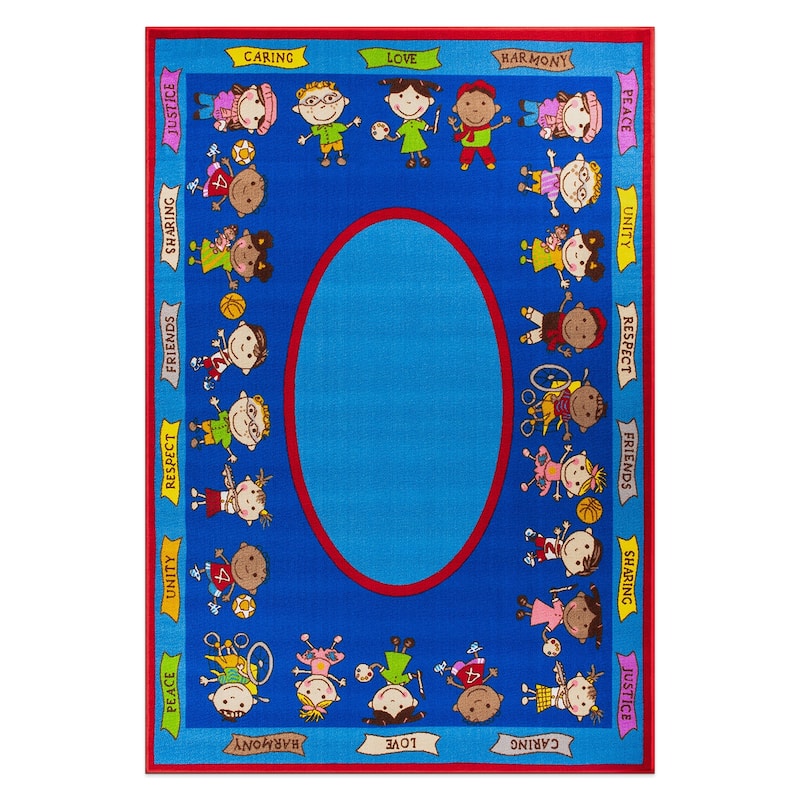 Kids Educational Learning Non Slip Area Rug