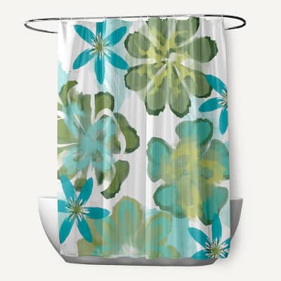 Ani Floral Print Shower Curtain