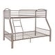 preview thumbnail 10 of 11, Linon Carlisle Twin Over Full Pewter Bunk Bed
