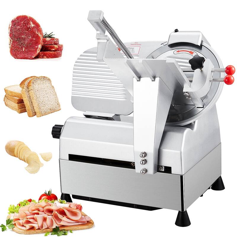 10" 550W Commercial Automatic Meat Slicer w/ Adjustable Thickness - 10"