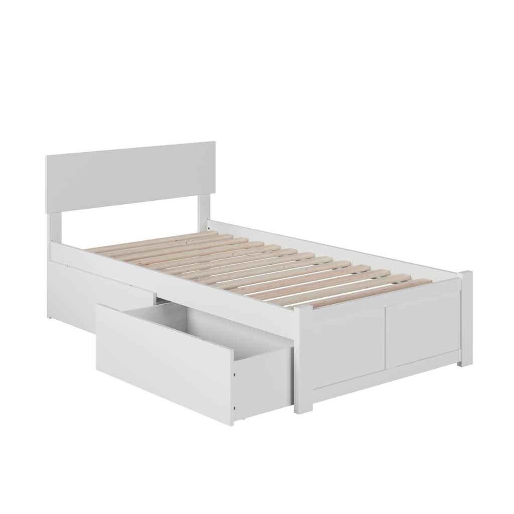 Orlando Platform Bed with Footboard and Storage Drawers