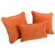 Blazing Needles Delaney 3-piece Indoor Throw Pillow Set - Tangerine Dream