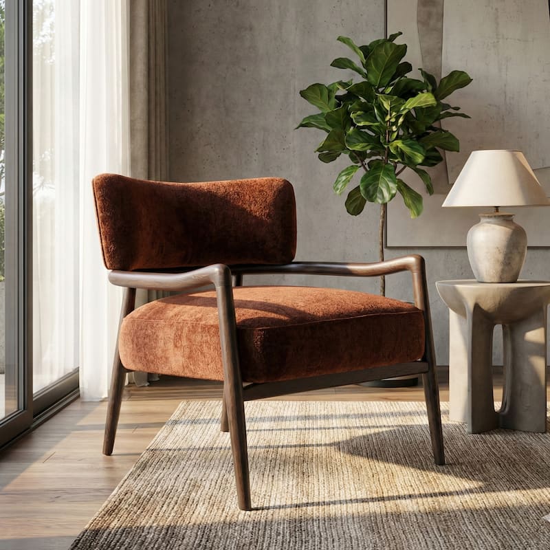 Furniture of America Premier Modern 28-inch Premium Upholstered Fully Assembled Angled Arm Chair