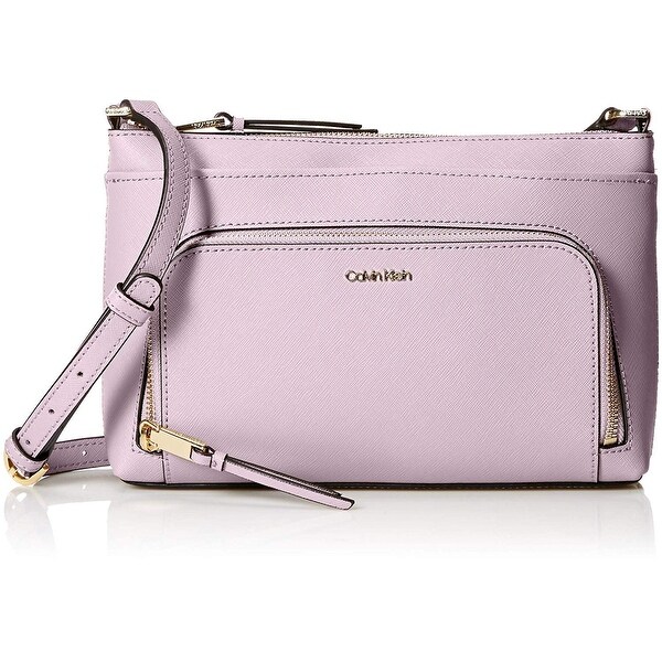 calvin klein lily saffiano leather crossbody