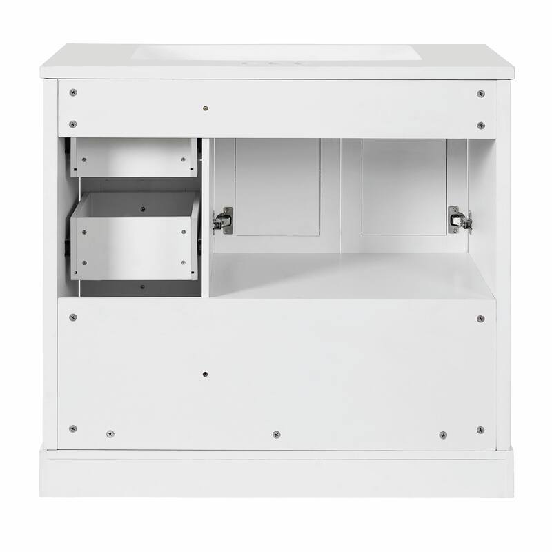 36-inch Bathroom Vanity with Sink, Solid Wood Freestanding Bathroom Vanities