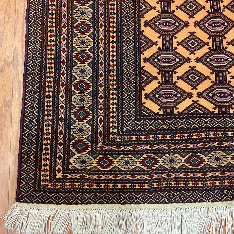 HERAT ORIENTAL Handmade Turkoman Wool Rug - 4' x 5'6"