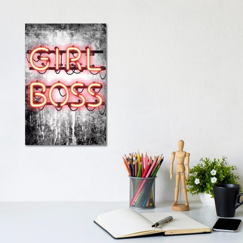 iCanvas "Girl Boss Neon Sign" by Amanda Greenwood Canvas Print - 12x8x0.75