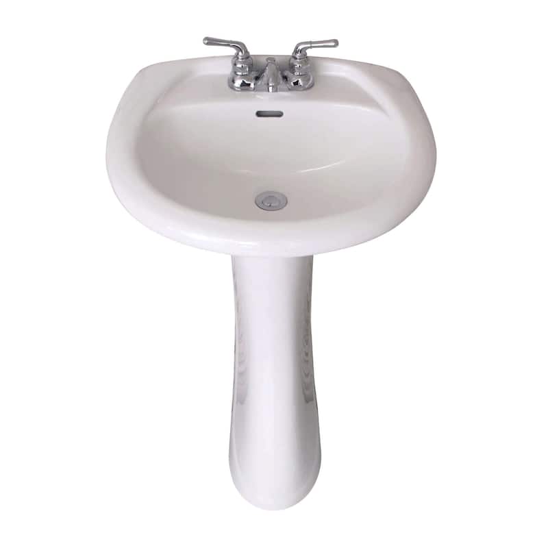 Fine Fixtures Ceramic White Pedestal Sink 22 x 18 - 22 x 18