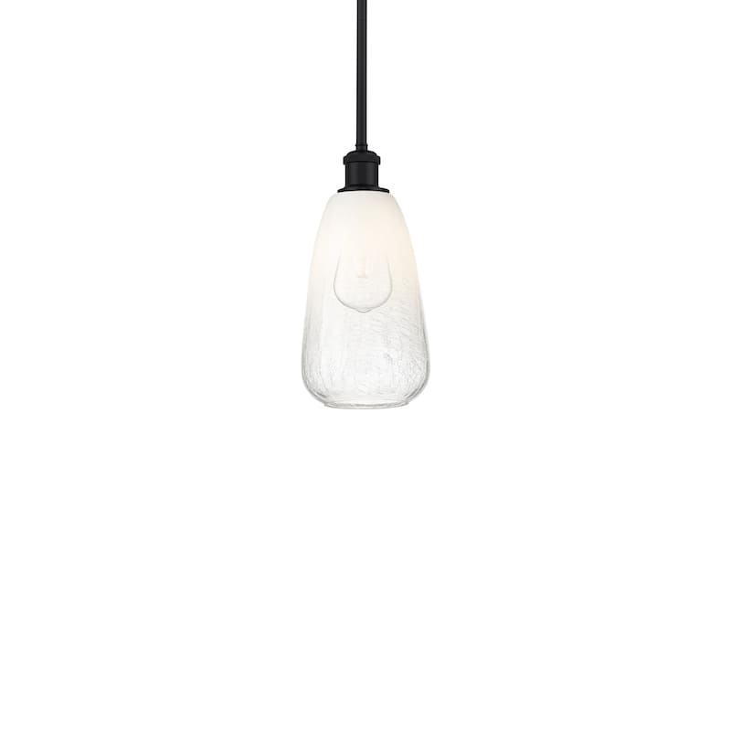 Innovations Lighting 516-1S-13-6 Brookhaven Almond Pendant Brookhaven - Matte Black / Opal