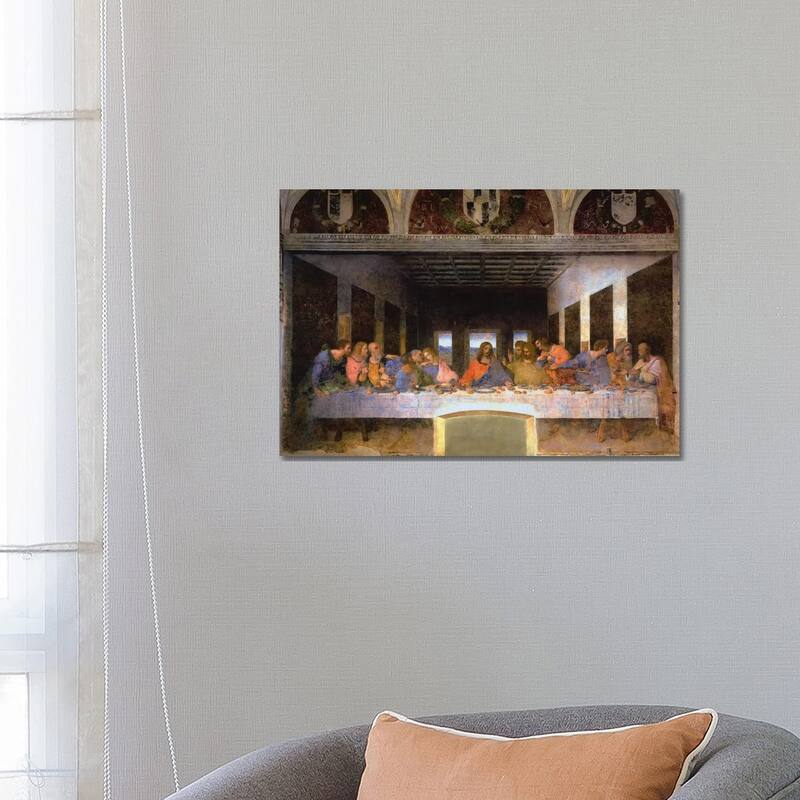 iCanvas "The Last Supper, 1495-1498" by Leonardo da Vinci Canvas Print