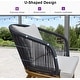 preview thumbnail 12 of 23, PURPLE LEAF Outdoor patio Dining Set for Garden Deck Wicker Table and Chairs Set-7/9/11 Piece