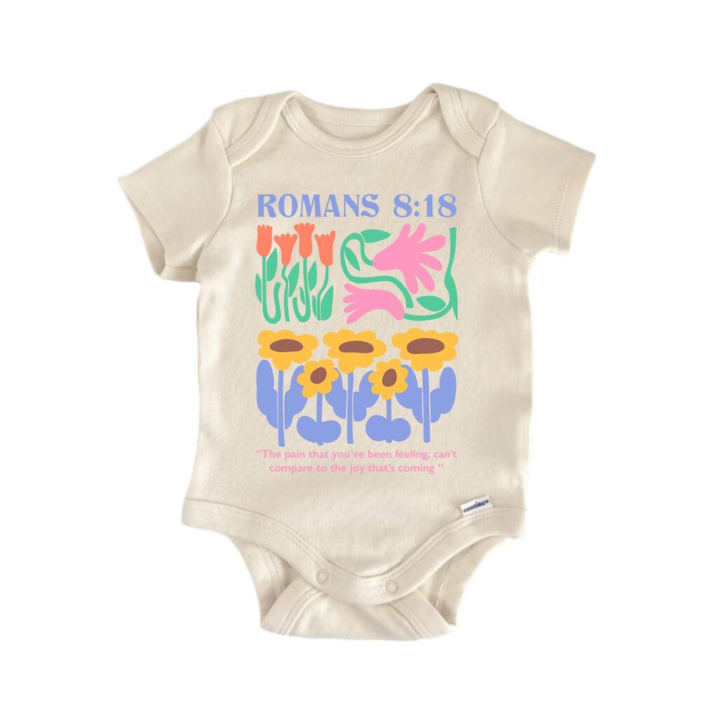 Romans 8.18 Jesus Christian Religious God - Baby Boy Girl Clothes Bodysuit