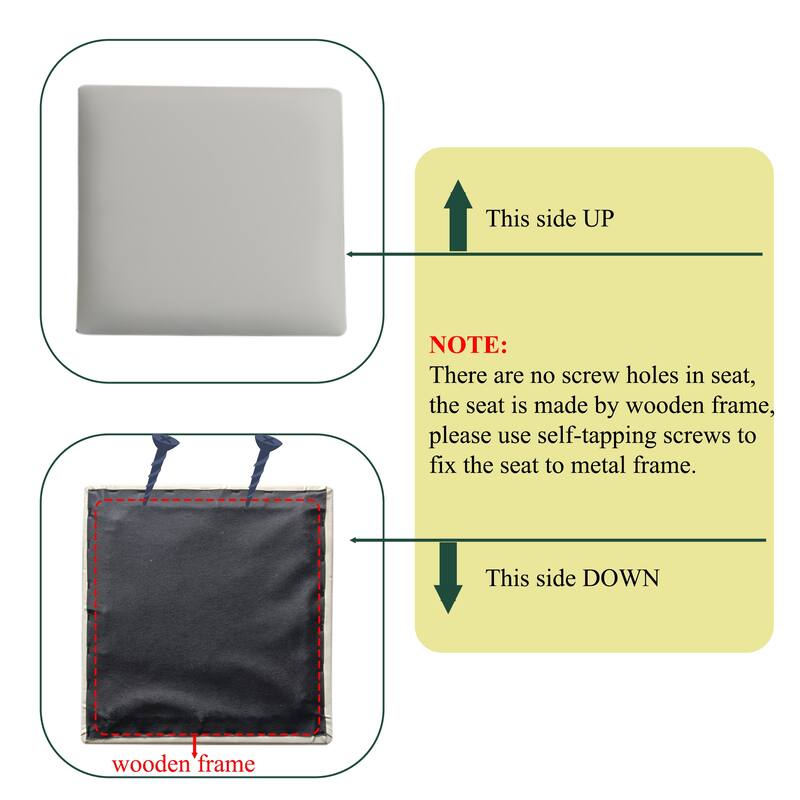 GDFStudio - Cavalli Modern Faux Leather Upholstered Armless Counter Height Bar Stool with Metal Frame & Backrest, Set of 2