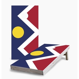 Denver City Flag Cornhole Game (Choose Wraps or Boards)