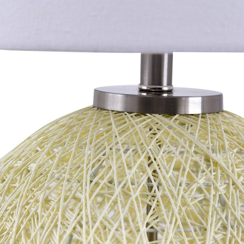 Table Lamp with Beige Paper Base