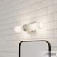Option Brushed Nickel-White Glass