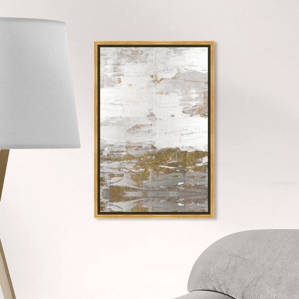 Shop Oliver Gal Tall Sensation Abstract Wall Art Framed Canvas Print Paint Gold White Overstock 31794524