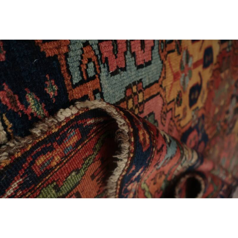 Hand Knotted Oriental 100% Wool Carpet Traditional All-Over Oranges & Rust Bakhtiari Area Rug - 9' 6'' X 5' 3''