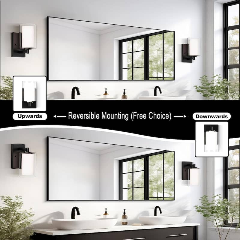 2 modern wall light black vanity lights glass bathroom light