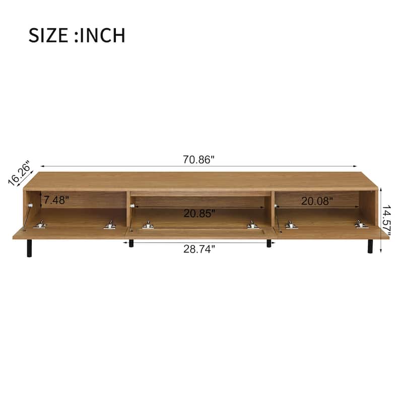 Boho TV Stand for TVs up to 80'' , Modern Farmhouse Media Console