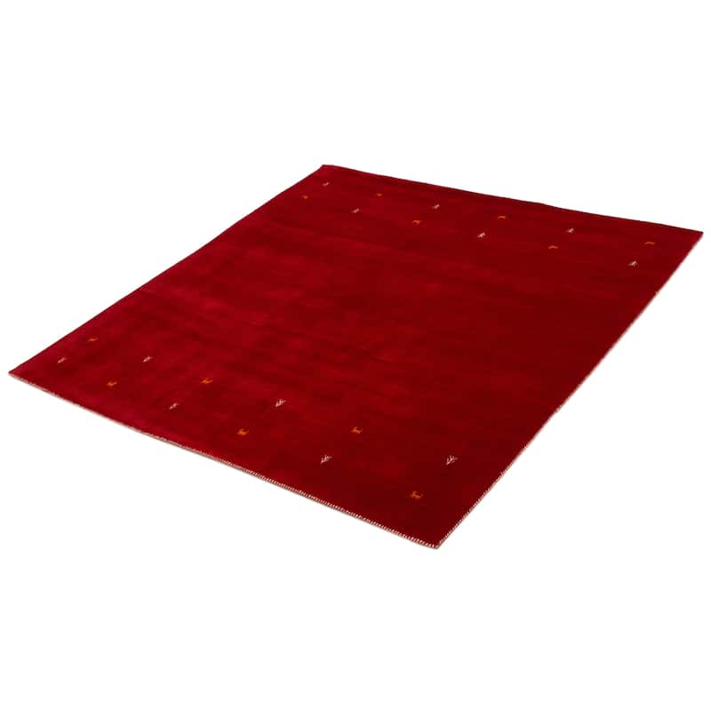 Kashkuli Gabbeh Red Rug 8'1" x 8'1" - 8'1 x 8'1