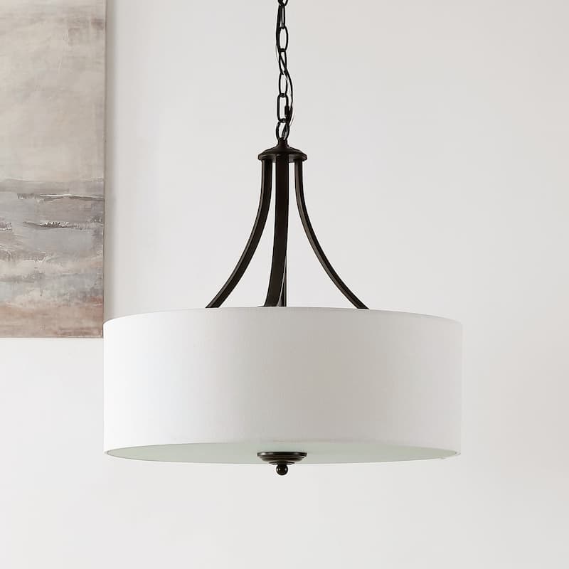 SAFAVIEH Lighting Zaida Chandelier - 20" W x 20" D x 22" H - Oil Rubbed Bronze