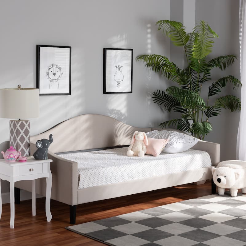 Milligan Modern & Contemporary Fabric Upholstered Wood Daybed-Full