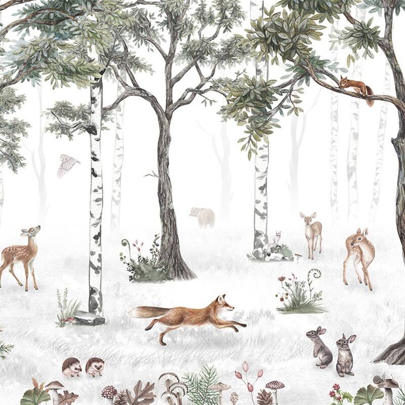 Tempaper Woodland Adventure Peel and Stick Wall Mural - 8' x 13'