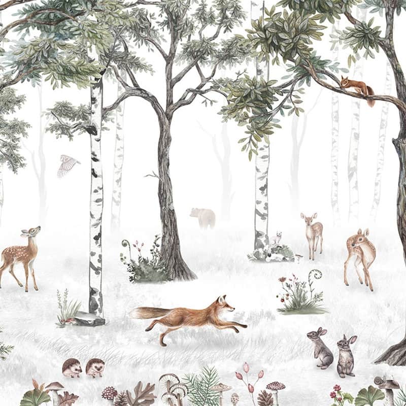 Tempaper Woodland Adventure Peel and Stick Wall Mural - 8' x 13'