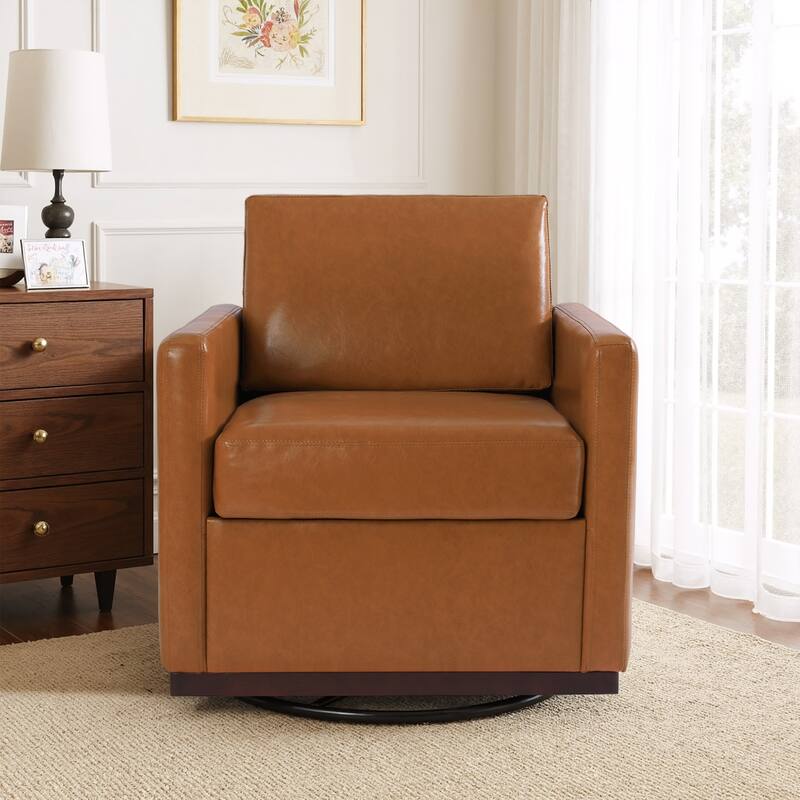 Modern Upholstered Swivel Accent Arm Chair