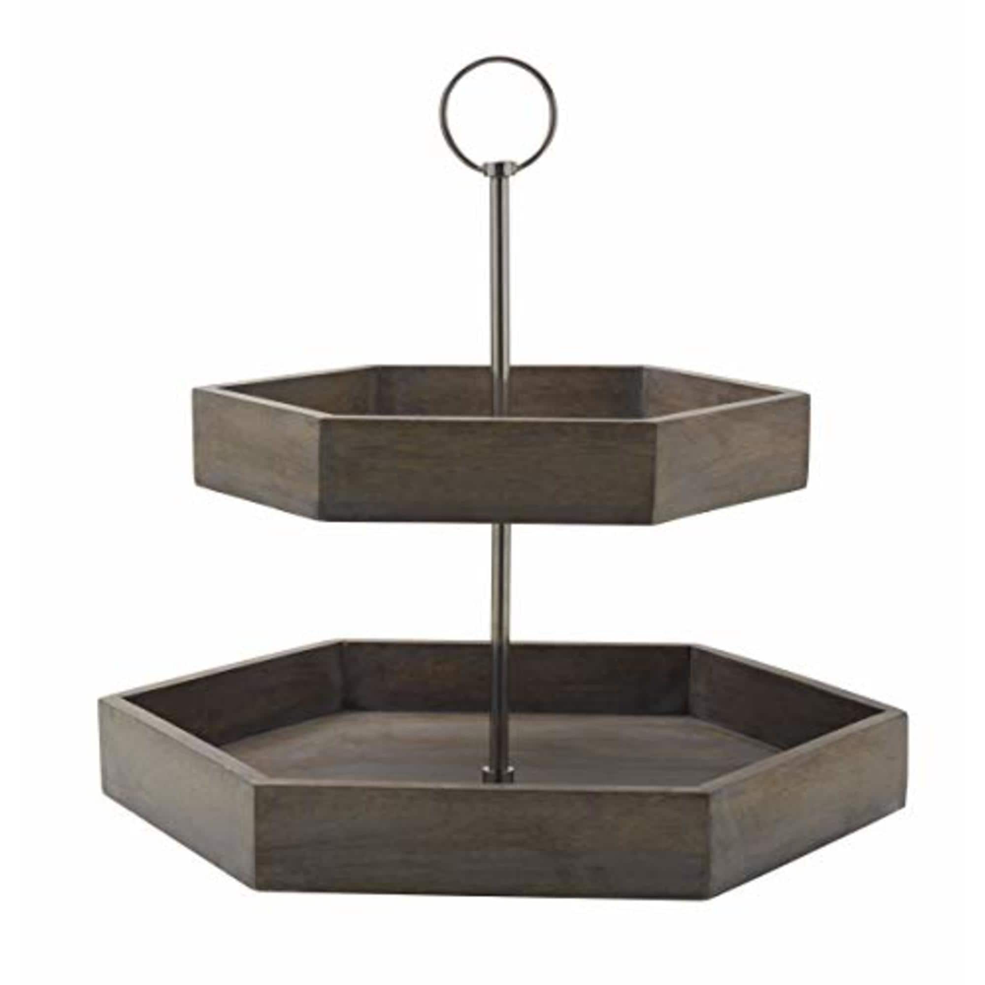 Mikasa Gourmet Basics Hexagon Tier Serving Tray 15-3/4 inches