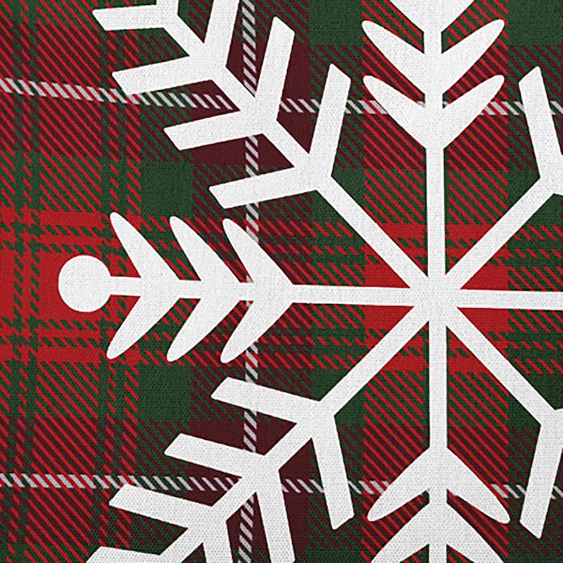 Tartan Snowflake Accent Pillow