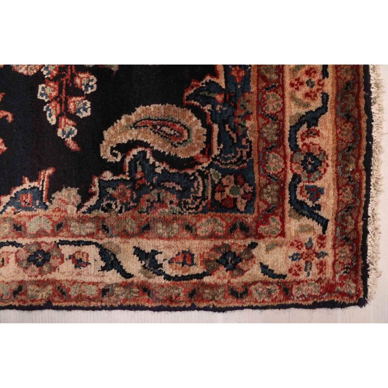 ECARPETGALLERY Hand-knotted Andelz Navy Wool Rug - 2'8 x 8'1
