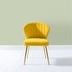 preview thumbnail 46 of 105, HULALA HOME Upholstered Tufted Back Side Accent Dining Chair with Small Base YELLOW