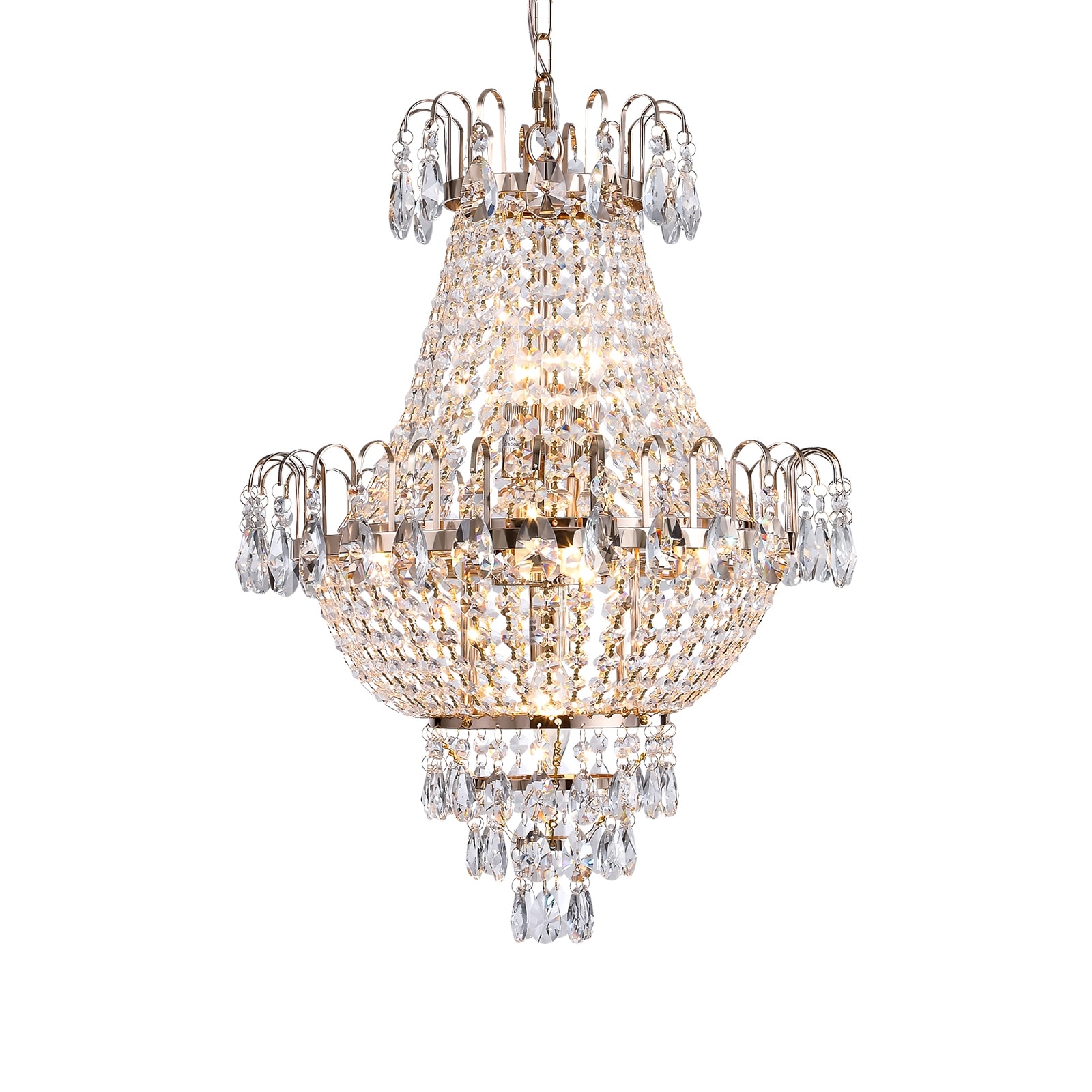 Large Contemporary Gold Crystal Chandeliers Bed Bath Beyond